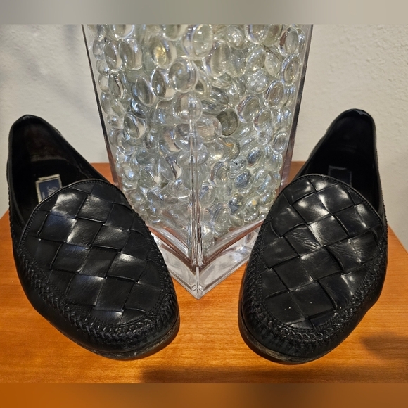 Bragano Woven Leather Flat Slip-On Loafers Size 9.5 M main image 8